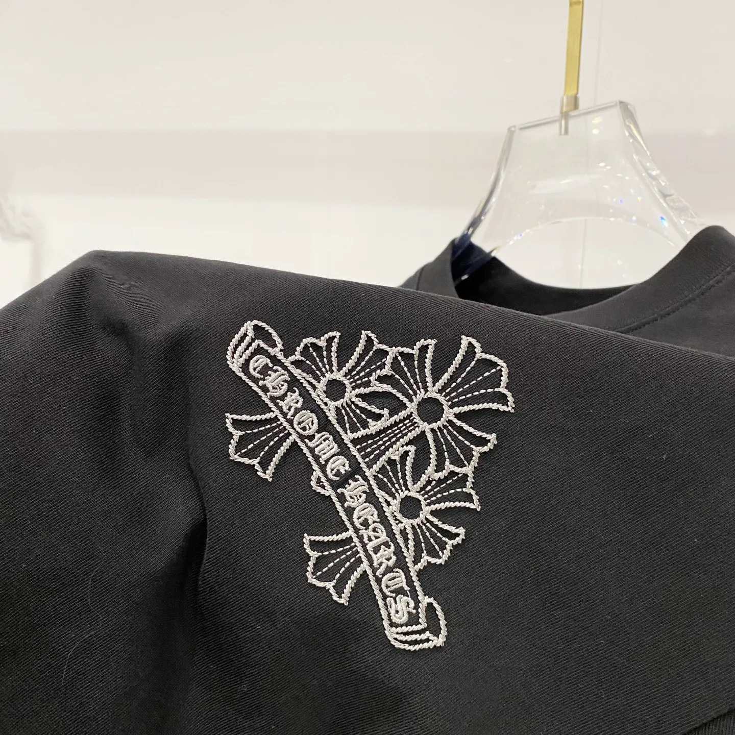 Chrome Hearts/ - Retro T LOGO Quality 100 ％ Versatile Size:S-XL :Black.White.